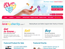 Tablet Screenshot of lovemycharity.com